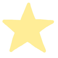 Yellow gold star, cut out