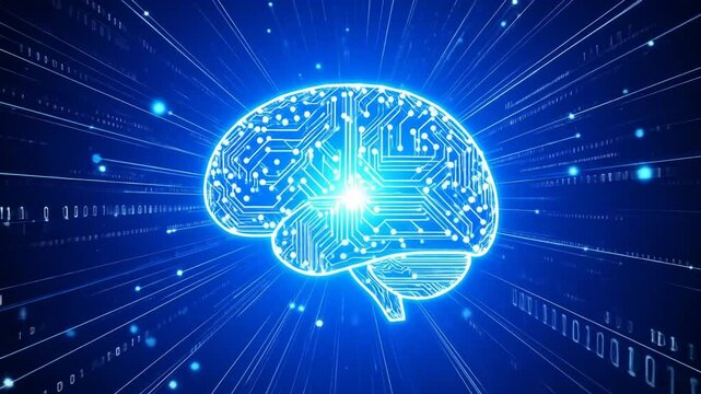 Abstract Glowing Brain Circuit Design