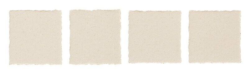 Ripped Torn Paper Set Piece Isolated Recycled Texture Collection On Transparent Background
