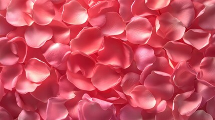 Soft Pink Rose Petals Spread in a Romantic Floral Background