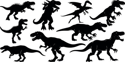 Vector dinosaur silhouette