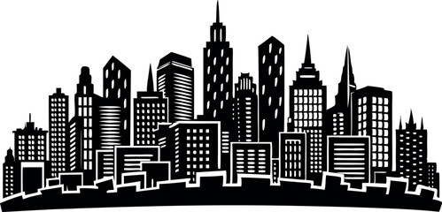 Fototapeta premium city skyline silhouette