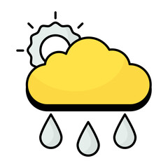 Weather colored Outline Icons