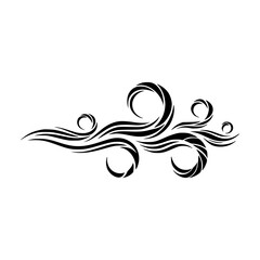Elegant Black Swirl Design on White Background