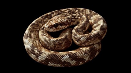 Obraz premium Coiled snake, intricate patterns