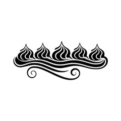Elegant Black & White Decorative Flourish Design