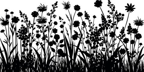 grass silhouette vector