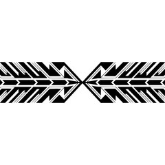 Abstract Geometric Border Design, Arrow Motif, Minimalist Style