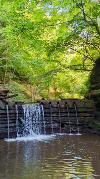 Matthiessen State Park is located in central Illinois and contanis numerous waterfalls running through canyons
