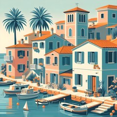 Fototapeta premium boats in the harbor