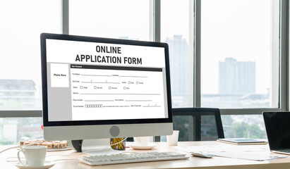 Online application form for modish registration on the internet website