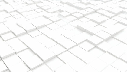 White Cubic Geometric Pattern Abstract Background