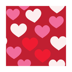 Valentines Day Heart Pattern Seamless Background