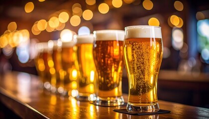 Beer tasting event brewery photography cozy bar environment close-up view craft beer culture