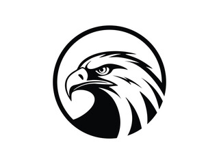 Eagle head in a circular logo