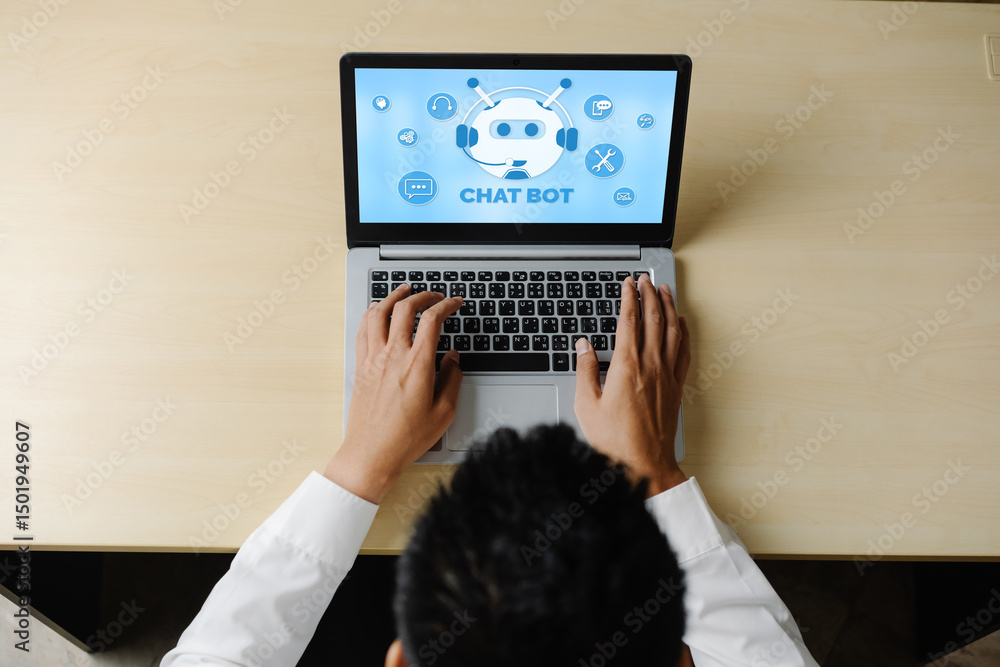 Poster chatbot software application for modish online business that automatically reply to customer questio