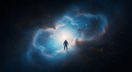 Obraz premium Astronaut in Nebula