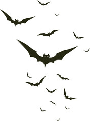 Dark Bat Vector Illustration – Ideal for Halloween Graphics and Design Projects.