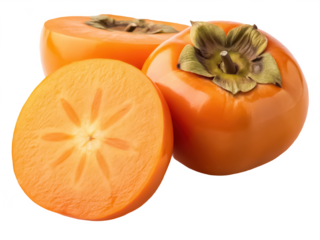Persimmon fruit png fresh persimmon png tropical fruit png orange fruit png healthy snack png transparent background