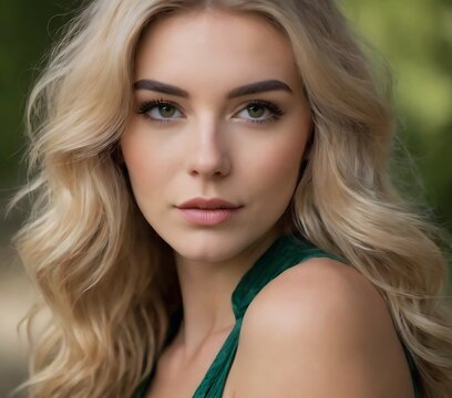 a young blonde woman portraid