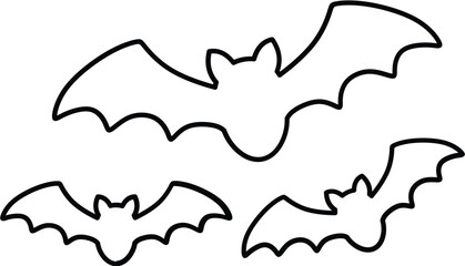 Halloween Flying Bat Vector – Spooky Bat Silhouette for Halloween Design