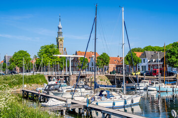 Hafen und Altstadt von Veere, Niederlande 