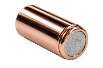 Rose Gold Cylinder with Textured End Cap