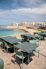 Gallipoli beach and promenade, Apulia, Italy