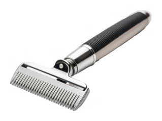 Pet grooming comb png double-sided pet comb png detangling grooming tool png flea comb for dogs png pet hair brush png transparent background