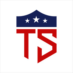 Patriotic TS Logo Design. Letter TS Patriotic American Logo Design for Political Campaign and any USA Event.