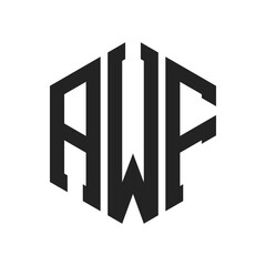 AWF Logo Design. Initial Letter AWF Monogram Logo using Hexagon shape