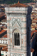 Fototapeta na wymiar Giotto bell tower and Santa Maria del Fiore Cathedral, Florence, Italy