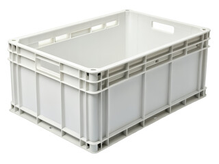 Plastic crate png stackable storage crate png durable plastic container png industrial transport box png multipurpose storage bin png transparent background