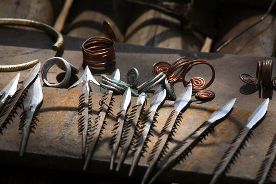 Arrows made by Blacksmiths Datooga, Lakey Eyasi Area, Tanzania