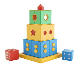 Play cube tower for kids png colorful play structure png modular soft play cubes png toddler climbing blocks png indoor play tower png transparent background