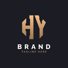 HY Logo Design. Modern, Minimal, Elegant and Luxury HY Logo. Alphabet Letter HY Logo Design for Brand Corporate Business Identity.