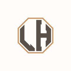 Fototapeta premium Modern Letter LH Logo for Corporate Business Brand Identity. Creative LH Logo Design.