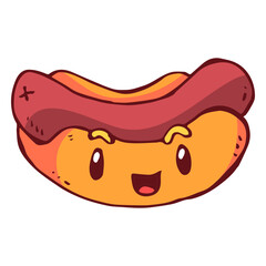 Hotdog character cartoon