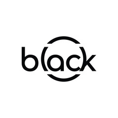 black logo design, circle vector icon template