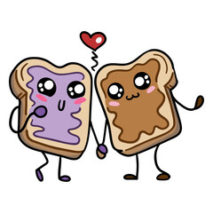 Peanut butter jam sandwich love