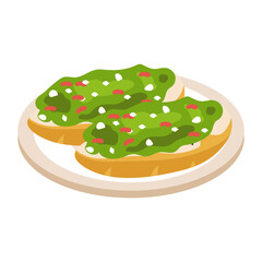 Italian crostini illustration