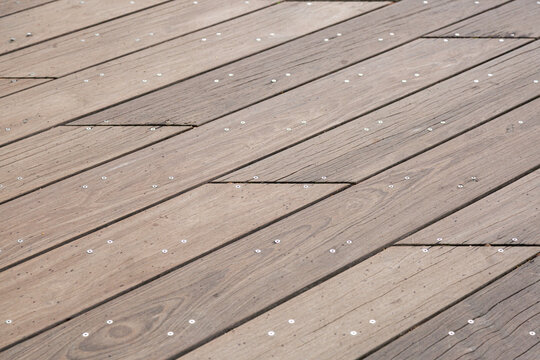 Boardwalk made of wood with diagonal lines and texture for graphic resource