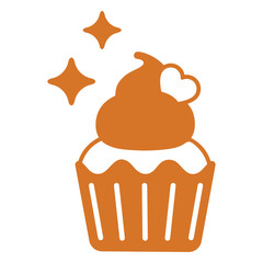 Sparkly cupcake cut out