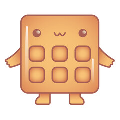 Happy waffle kawaii