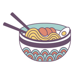 Ramen japanese food with chopsticks