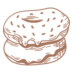 Sweet donuts filled stroke