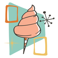 Cotton candy retro food treats