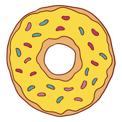 Donut color stroke yellow
