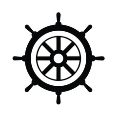 Cruise ship wheel helm silhouette illustration, Cruise ship wheel helm silhouette vector 