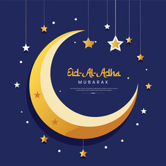 Naklejka premium Eid Al Adha Celebration of Muslim holiday Background. The sacrifice of sheep and goat Eid-al-adha concept vector illustration. 